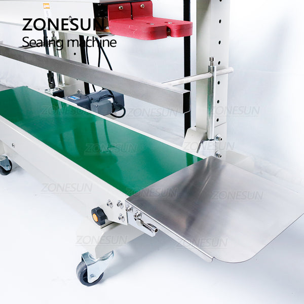 ZONESUN ZS-FR1100 Vertical Continuous Band Food Pouch Plastic Bag Heat Packing Sealing Machine