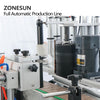 ZONESUN ZS-FAL180X4 4 Heads Magnetic Pump Liquid Filling Capping And Labeling Machine Line