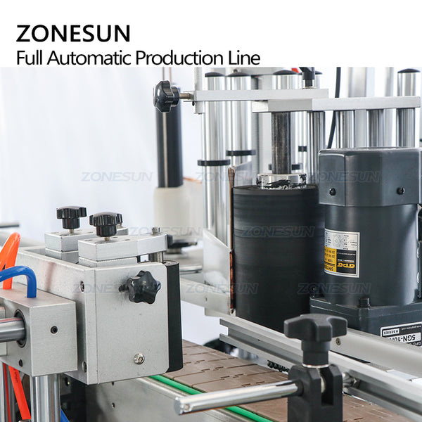 ZONESUN ZS-FAL180X4 4 Heads Magnetic Pump Liquid Filling Capping And Labeling Machine Line