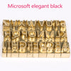 ZONEPACK Brass Letters CNC Engraving Mold Hot Foil Stamp Number Alphabet DIY Die Cut Leather Stamp Mold Symbol Customized Font - Microsoft Elegant Black Uppercase