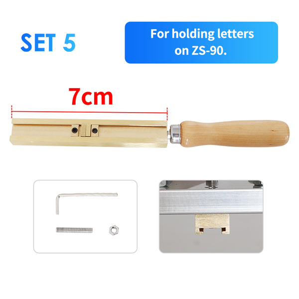 ZONESUN Hot Stamping Machine T Slot Letter Mold Holder ZS-TS - 5