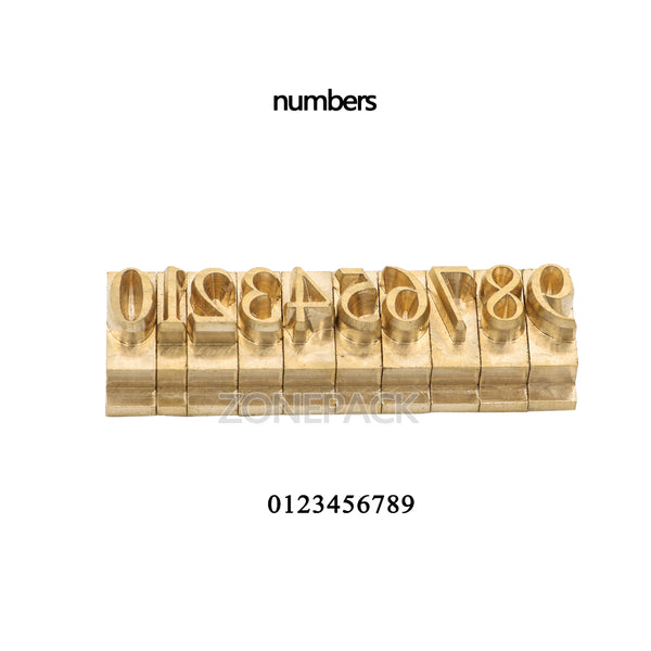 ZONESUN 3mm 6mm 10mm Copper Brass Stamping Flexible Letters Numbers Alphabets Symbols Characters Molds - Times New Roman / A6mm / numbers 0-9