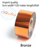 ZONESUN Hot foil Stamping Paper Heat Transfer Foil Roll - 5cm / bronze