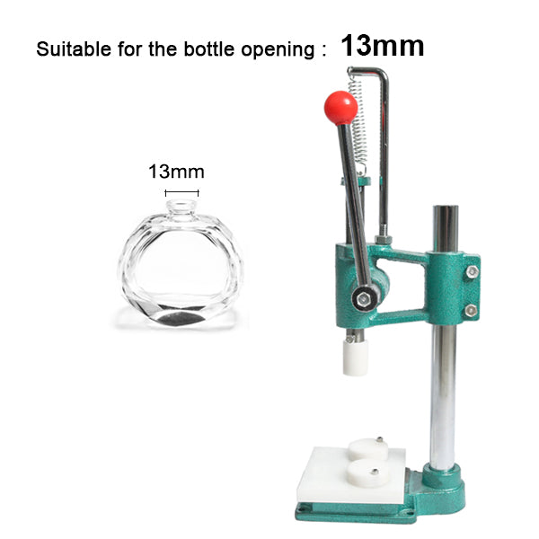 ZONESUN Perfume Glass Bottle Capping Machine Perfume Crimping Machine Perfume Collar Ring Pressing Machine - for 13mm bottle diam