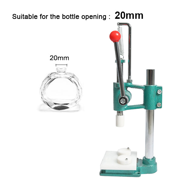 ZONESUN Perfume Glass Bottle Capping Machine Perfume Crimping Machine Perfume Collar Ring Pressing Machine - for 20mm bottle diam