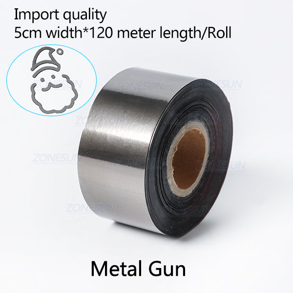 ZONESUN Hot foil Stamping Paper Heat Transfer Foil Roll - 5cm / Metal Gun