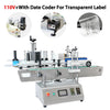 ZONESUN ZS-TB150A High Speed Round Bottle Labeling Machine Label Sticker Applicator - 110V DT