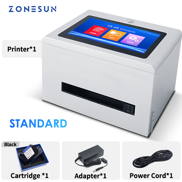 ZONESUN ZS-TIP127 Tabletop Inkjet Date Coding Machine - Standard / 110V - Standard / 220V