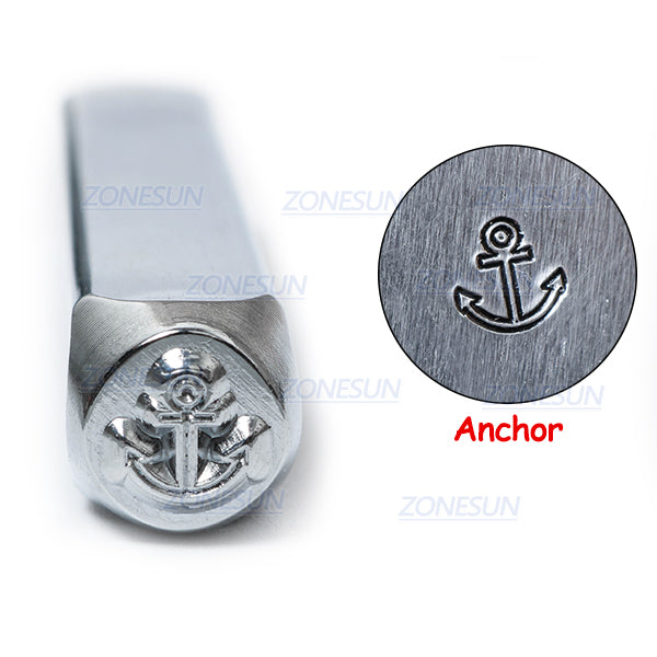 ZONESUN Custom Steel Metal Stamps Mold Marking Tool Jewelry Embossing - anchor