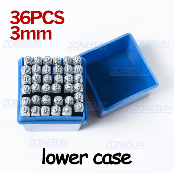 ZONESUN Jewelry Metal Stamps Alphabet Set A-Z Punch Die - 36PCS Lowercase