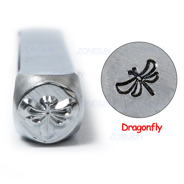 ZONESUN Custom Steel Metal Stamps Mold Marking Tool Jewelry Embossing - dragonfly