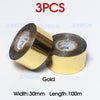 ZONEPACK 30mm*100m thermal ribbon date printing ribbon for DY-8, HP241B - 3 pcs Gold