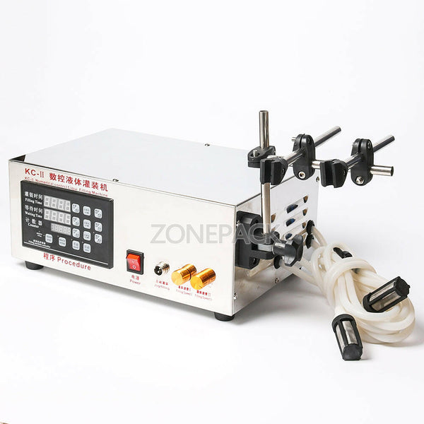 ZONEPACK 3.5L Water Liquid Filling Machine, Double Head, Microcomputer Automatic, With Medicine Chemical Self-priming Thermal Protection