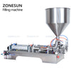 ZONESUN ZS-GT2 Double Heads Water Cream Shampoo Moisturizer Lotion Cosmetic Oil Honey Stick Food Paste Filling Machine