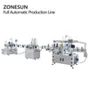 ZONESUN ZS-FAL180X1 Automatic Vacuum Perfume Production Line Round Square Bottle Filling Capping and Labeling Machine