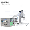 ZONEPACK ZS-MP5500D Semi-Automatic Water Filling Machine 6 Nozzles Essential Oil Perfume Cosmetic Liquid Magnetic Pump Filler