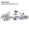 ZONESUN ZS-FAL180C10 Production Line Peristaltic Pump Liquid Filling Capping And Labeling Machine Line With Vibratory Bowl