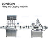 ZONESUN Pneumatic Juice Disinfectant Oil Automatic Honey Plastic Round Bottle Liquid Screw Filling Capping Machine