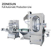 ZONESUN ZS-FAL180X2 Automatic F-style Bottle Industrial Raw Materials Servo Filling and Capping Machine With Cap Feeder