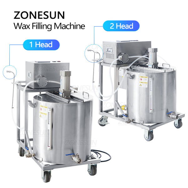 ZONESUN Semi Automatic Bee Wax  Candle Filling Melting and Mixing Machine  ZS-GTCD