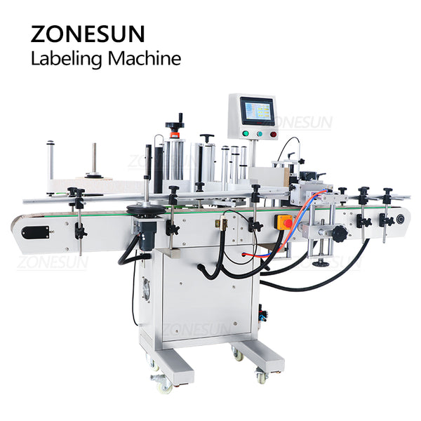 ZONESUN Automatic Labeling Machine Round Glass Plastic Bottle Jar Vial Production ZS-TB260S