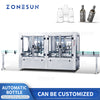 ZONESUN ZS-WB12A Full Automatic Pet Recycle 12 Heads Glass Bottle Washing Drying Machine Milk Rotary Wine Plastic Bottle