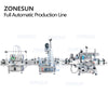 ZONESUN ZS-FAL180C9 Automatic Production Line Essential Oil Square Bottle Filling Capping And Double Side Labeling Machine