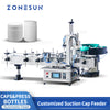 ZONESUN Chewing Gum Tear Off Flip Top Cap Sealing Machine With Cap Feeder Unscrambler  ZS-XG1870G