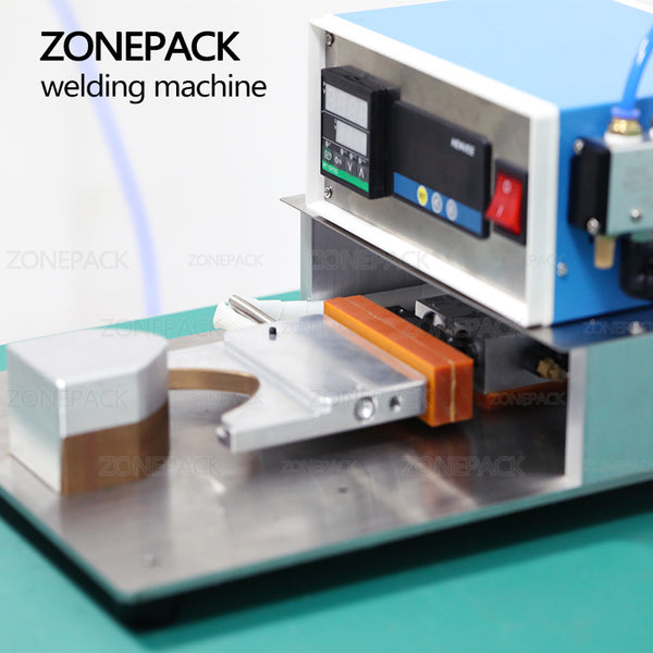 ZONEPACK N95 Mask Nose Bridge Line Bonding Machine Semi-automatic Hot Melt Aluminum Strip Welding Machine Mask Making Machine