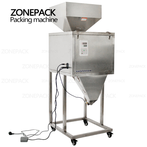 ZONESUN 50-9999g Semi-automatic Dry Powder Granule Rice Materials Filling Weighing Machine