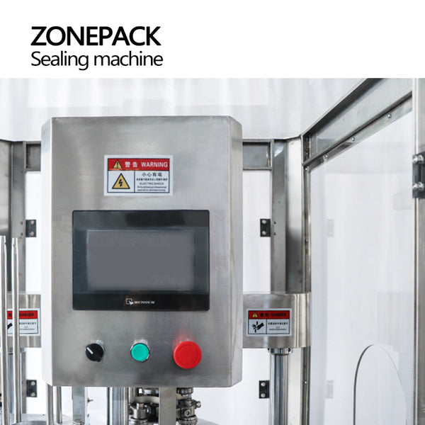 ZONEPACK ZS-CS380 Tin Aluminum Can Food Fruit Glasses Screw Plugging Tinplate Cover Automatic Capping Machines Sealing Packing Machines