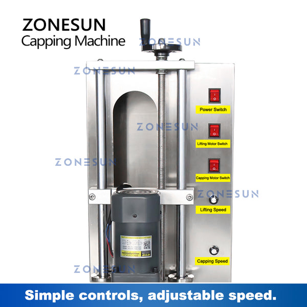 ZONESUN ZS-XGCC2 Semi Automatic Capping Machine Screw Bottle Cap Jar Plastic Aluminum Closure Lid Twist-off Top Cap Sealer