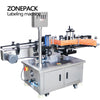 ZONEPACK Automatic E-juice Beverage Round Bottles Vial Can Jar Positioning And Labeling Machine Adhesive Label Sticker Applicator