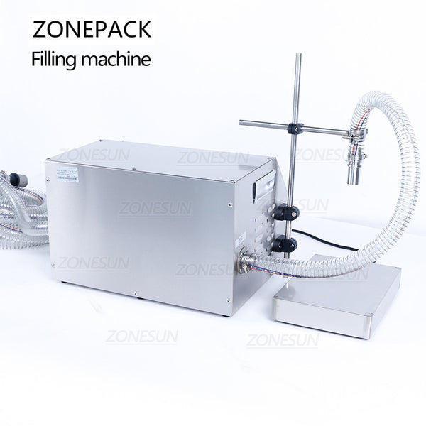 ZONEPACK ZS-DP431W Semi Automatic Big Flow Liquid Beverage Shampoo Weighing Filling Machine Diaphragm Water Juice Filler