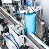 ZONEPACK TB-500A Automatic Double Sides Label Sticker Jar Water PET Round Bottle Positioning and Labeling Machine with Date Coder