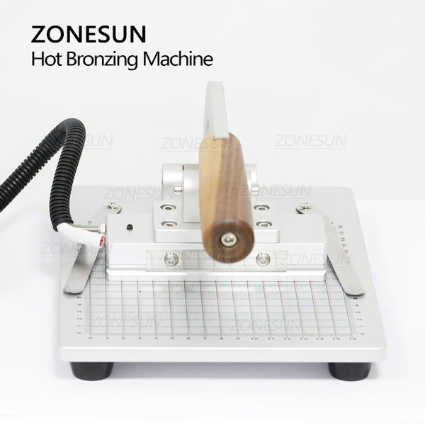 ZONEPACK WT-90ZM Tabletop Logo Pattern Letter Bronzing Machine Heat Press Machine Manual Leather Plastic Stamping Machine