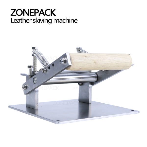 ZONEPACK Leather Scraper Manual Leather Skiver Peel Tools Shovel Skin Machine Splitter Vegetable Tanned Handle Peeler