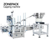 ZONEPACK ZS-XG1870V Automatic Custom Tabletop Beverage Plastic Bottle Cosmetic Jar Cap Feeding And Capping Machine Vibratory Feeder