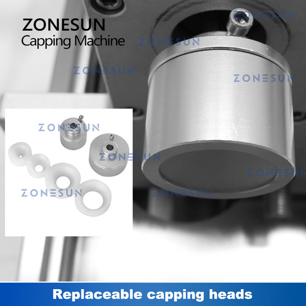 ZONESUN ZS-XGCC2 Semi Automatic Capping Machine Screw Bottle Cap Jar Plastic Aluminum Closure Lid Twist-off Top Cap Sealer