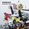 ZONEPACK Automatic Carton Corner Sealer Tape Sticker Four Sides Carton Edge Sealing Machine Strapping Machine