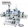 ZONEPACK TB-500A Automatic Double Sides Label Sticker Jar Water PET Round Bottle Positioning and Labeling Machine with Date Coder