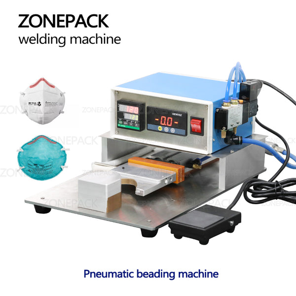 ZONEPACK N95 Mask Nose Bridge Line Bonding Machine Semi-automatic Hot Melt Aluminum Strip Welding Machine Mask Making Machine