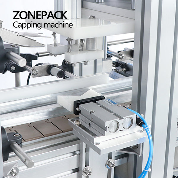 ZONEPACK ZS-XG1870V Automatic Custom Tabletop Beverage Plastic Bottle Cosmetic Jar Cap Feeding And Capping Machine Vibratory Feeder