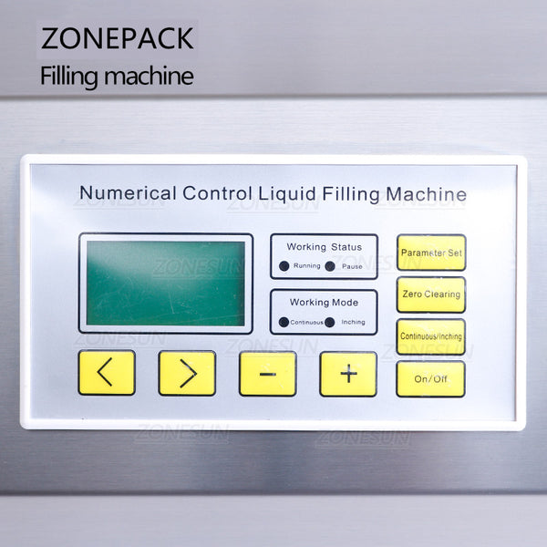 ZONEPACK ZS-GP261W Semi-automatic Filling Machine Edible Oil Hydraulic Engine Oil Weighing Gear Pump Plastic Bottle Vial Filler