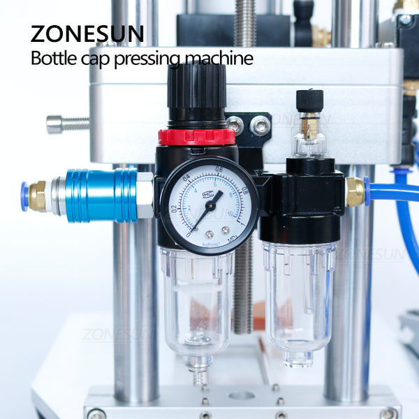 ZONESUN ZS-XG70ZC Pneumatic Small Bottle Cap Pressing Machine