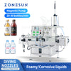 ZONESUN ZS-DTMP4AL 4 Diving Nozzles Automatic Liquid Filling Machine With Chain Conveyor Belt Magnetic Pump