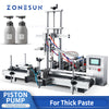 ZONESUN ZS-DTYT2 Automatic Pneumatic Honey Paste Filling Machine with Conveyer Belt