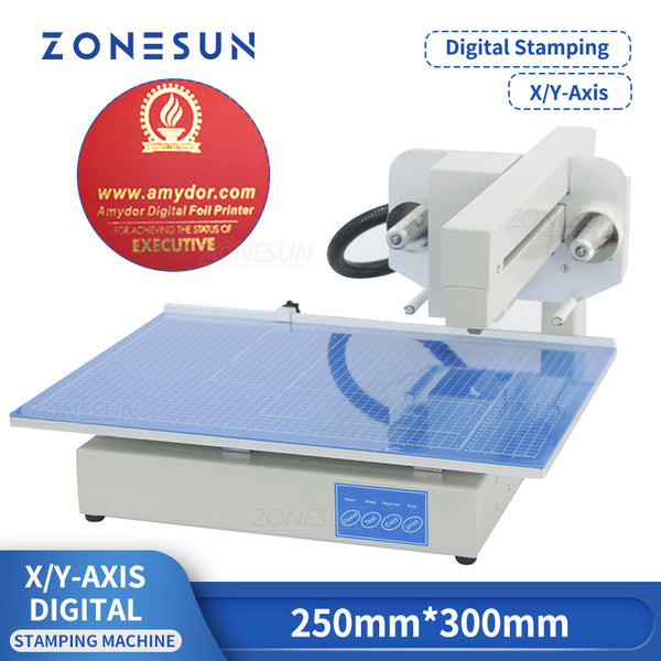 ZONESUN 3025 Digital Automatic stamping Machine Fddeing Movable Plate Foil Printer