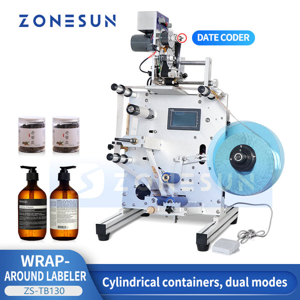 ZS-TB130 Single Double Side Round Bottle Labeling Machine