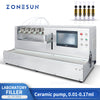 ZS-YTCPD5 5 Nozzles Automatic Ceramic Pump Liquid Filling Machine